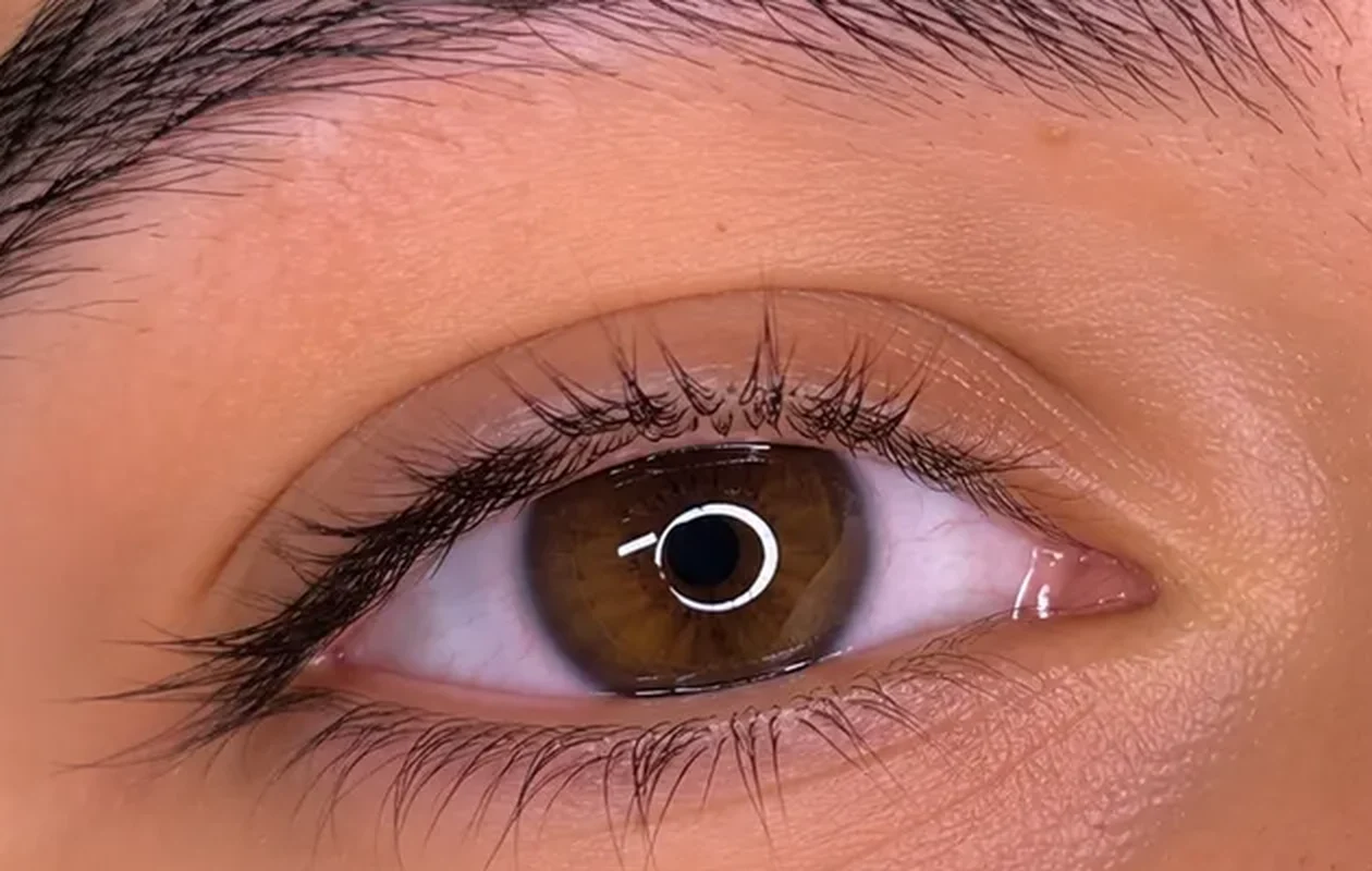 Before: natural lashes
