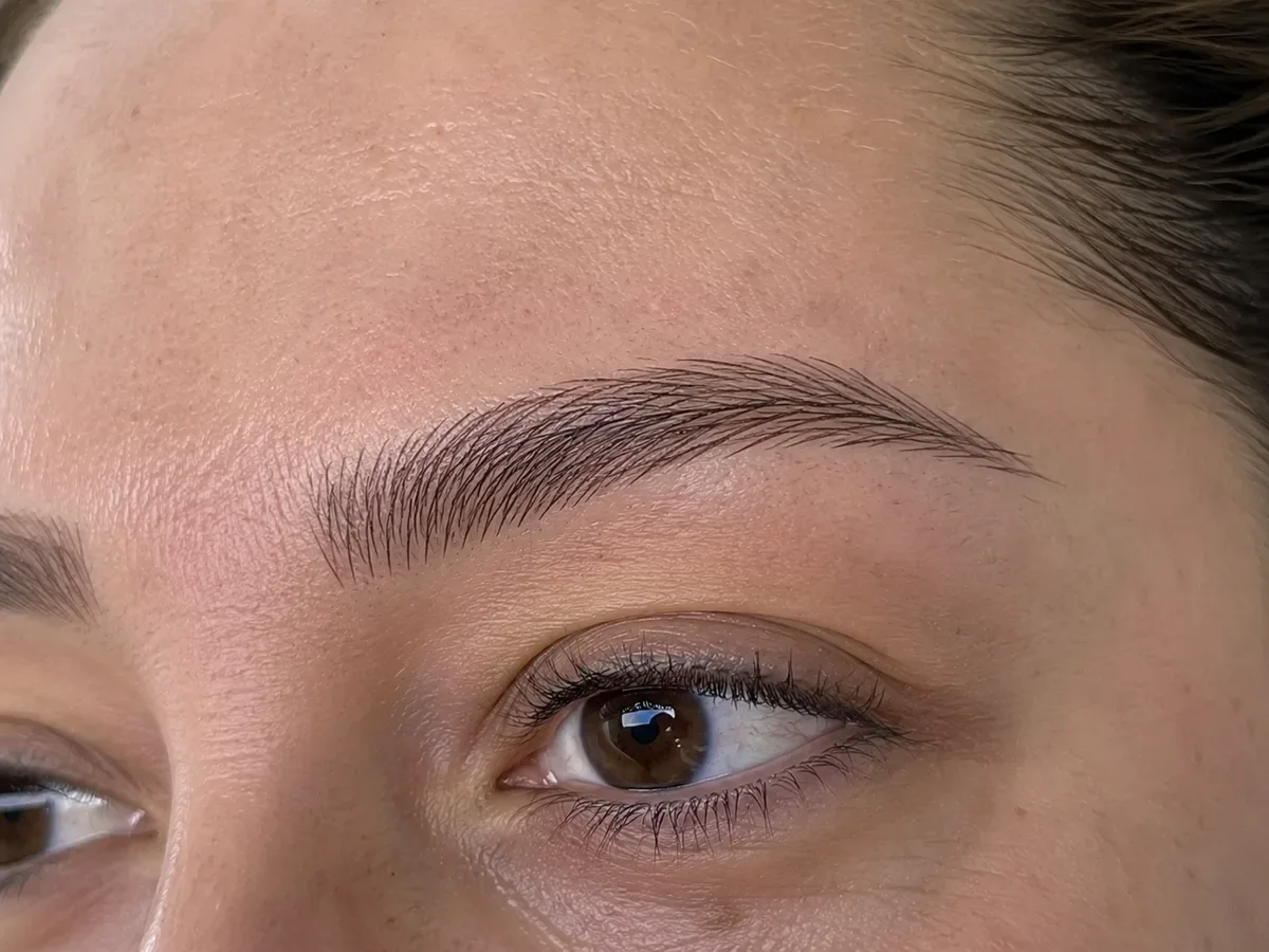 Laminated and tinted brow